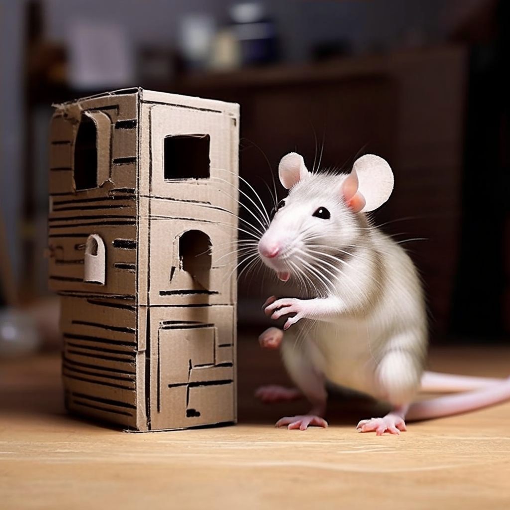Как сделать игровую площадку для крыс из картонных коробок Как сделать игровую площадку для крыс из картонных коробок